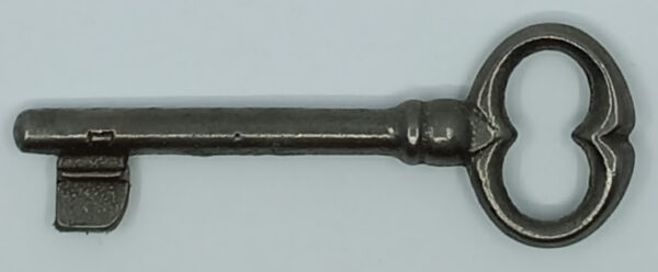 Clé fer 12.561.16 pour serrures 10.201 - 220 - 225, fonte polie,  fut de 45/6mm.