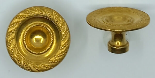 Bouton laiton 14.141 Empire, poli, diamètre 25 à 50mm
