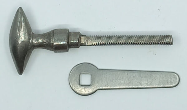 Bouton fer 16.205.1 forme olive 33mm h 25mm à clavette 50mm