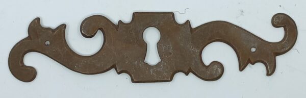 Entrée fer 22.144 vieilli, 140 x32mm, gauche, droite, tiroir.