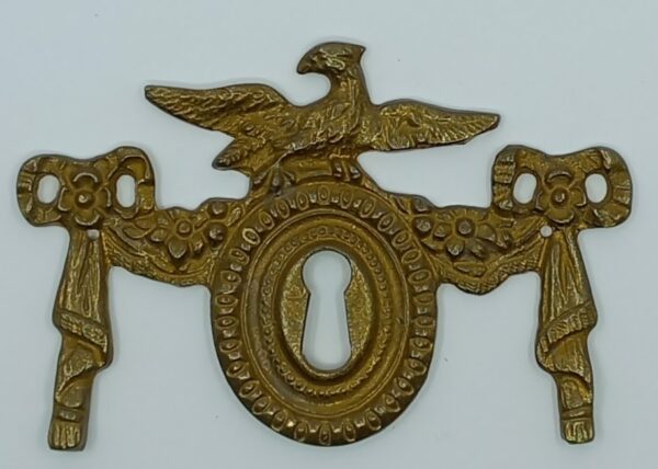 Entrée laiton 20.536.1 bronze poli, 61x93mm, Louis XVI.