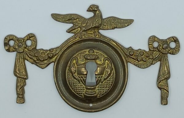 Entrée laiton 20.537.1 bronze poli, 68x115mm, Louis XVI.