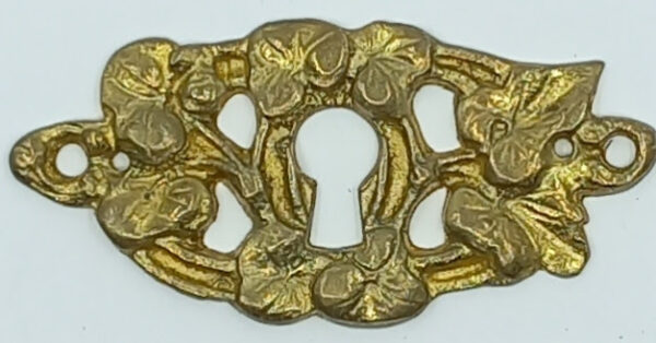 Entrée laiton 20.542.1 bronze poli, 32x68mm, Louis XVI.