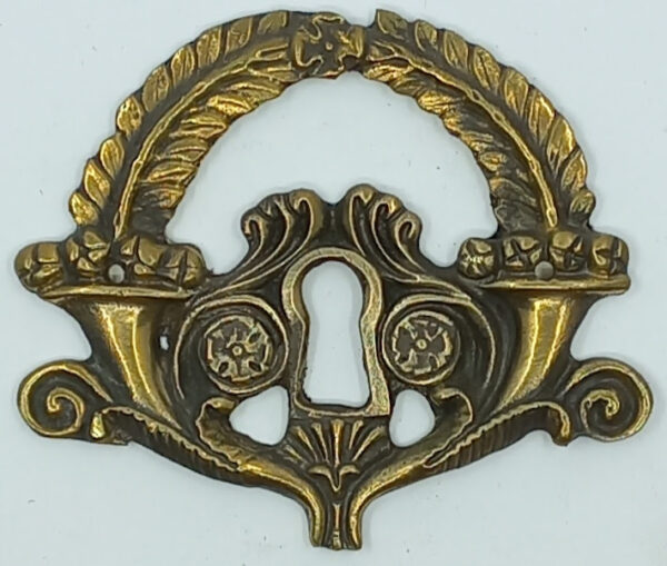 Entrée laiton 20.623.1 bronze patiné, 63x75mm, Empire.