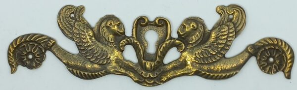 Entrée laiton 20.636.1 bronze patiné, 47x163mm, Empire.