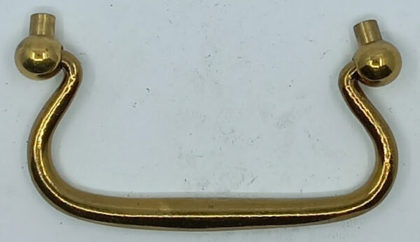 Poignée laiton 24.102,  rustique,   E/A de 58 et 68mm, vis M3.
