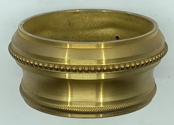 Bague laiton 40.124  idem la 40.123 mais perlée, majoration par pièce, délai sur demande.