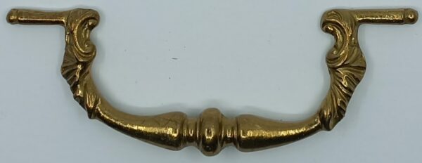 Poignée laiton 24.501.1  bronze Ls XIV, polie, E/A 100mm, total 118x42mm.