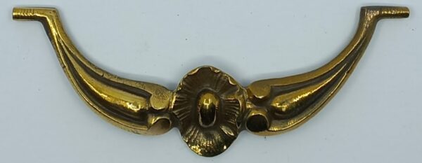 Poignée laiton 24.512.1  bronze Ls XIV, patiné, dim. 125x48mm.
