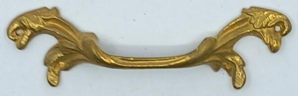 Poignée laiton 24.523.1  bronze Ls XIV, poli, dim. 88x25mm.