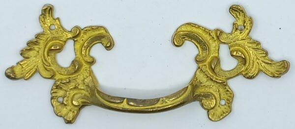 Poignée laiton 24.525.1  bronze Ls XIV, poli, dim. 120x50mm.