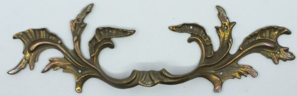 Poignée laiton 24.532.1  bronze Ls XIV, patiné, dim. 230x70mm.