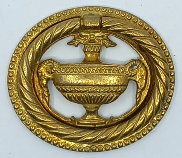 Poignée laiton 24.722.1   bronze Ls XVI, poli, dim. 63x53mm. (Copie)