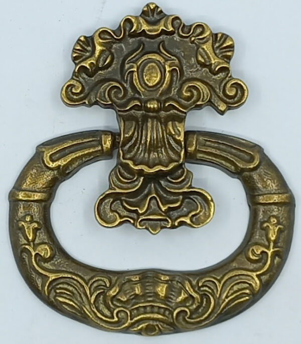 Poignée laiton 24.819.1  bronze Empire, patiné, 73x85mm,H.