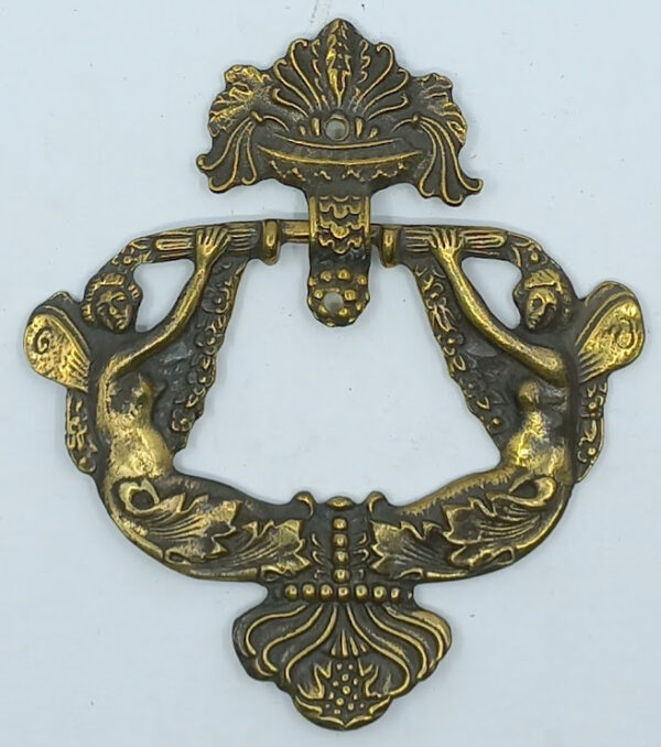 Poignée laiton 24.828.1  bronze Empire, patiné, 93x102mm haut.