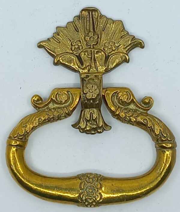 Poignée laiton 24.822.1  bronze Empire, patiné, 70x82mm,H.