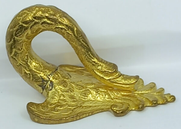 Poignée laiton 24.829.1  bronze Empire, col de cygne, poli, 45x62mm.