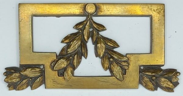 Tablier bronze 30.439.1  Louis XVI, patiné, 115x55mm.