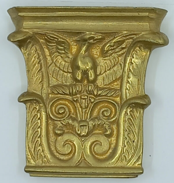 Haut de pilastre, bronze 30.532.1  Empire, poli, dim. 65x67mm H.