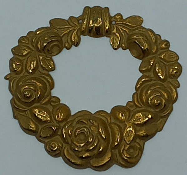 Motif, bronze, 30.458.1 Louis XVI, embouti, poli, diam.55mm.