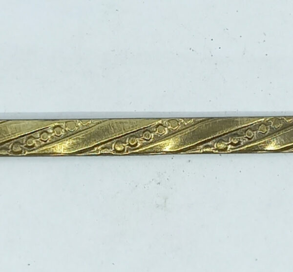 Moulure laiton 30.118.1  avec motif Empire, dim. 6x2mm, prix par cm'.
