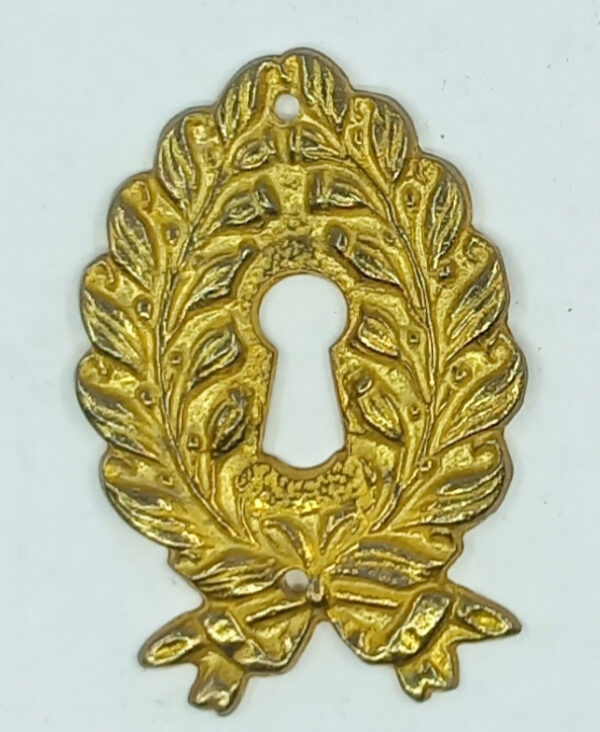 Entrée laiton 20.649.1 bronze poli,verni, 51x35mm, Empire.