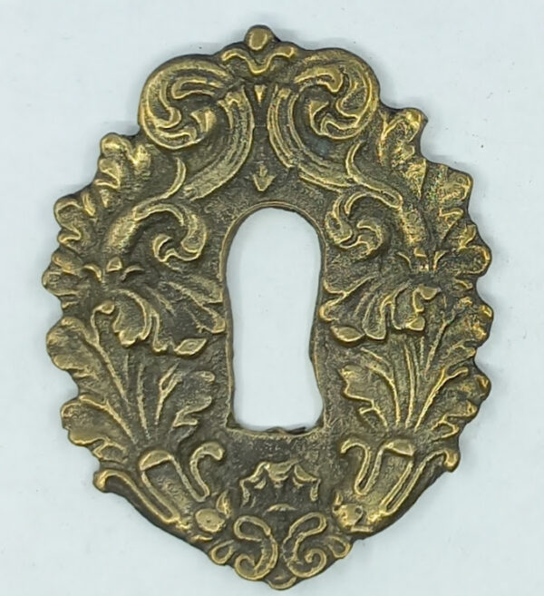 Entrée laiton 20.654.1 bronze patiné, 64x52mm, Empire.