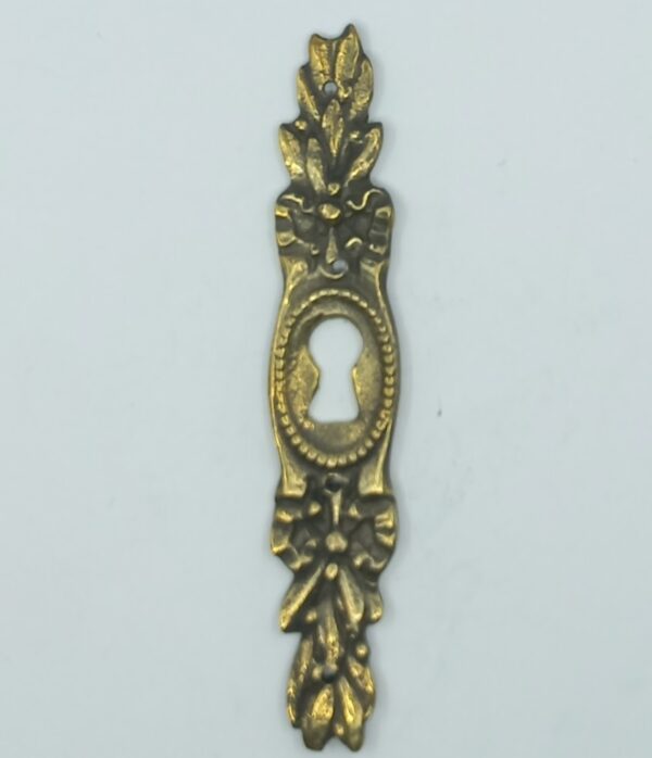 Entrée laiton 20.594.1 bronze, patiné,  Louis XVI, 110x20mm.