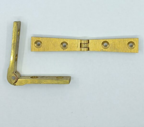 Charnière 50.121 briquet à fleur, laiton,  longueur 100mm, arrêt à 90 ou 180° .