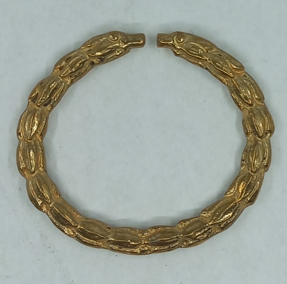 Poignée laiton 24.765.1 bronze Ls XVI, poli, diam. int. 40 et ext. 55mm, avec attache lacet, autres dim. en stock.