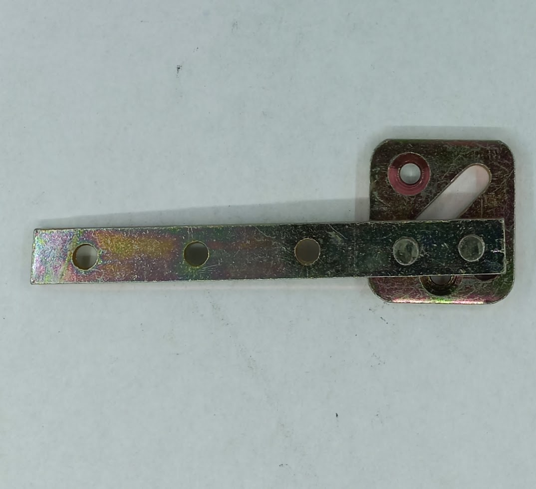 Pivot fer, 50.119.1 à 2 axes, ouverture 95°, bras 90x10mm, plaque 30x27mm, réversible droite - gauche, la paire.